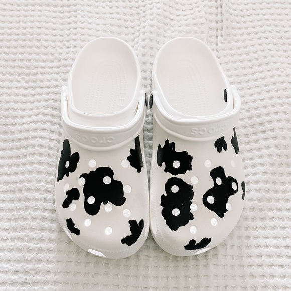 cow print crocs